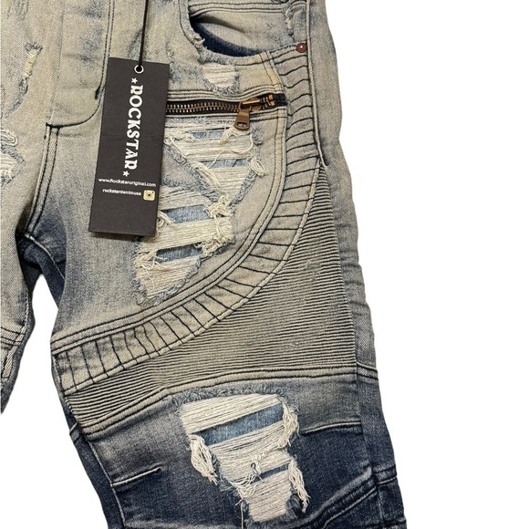 Rockstar Destroyed Denim Shorts size 30 - Picture 4 of 12
